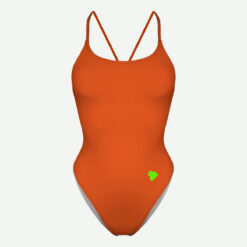 Fato de Banho Scullings Open Back Laranja Neon