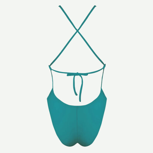 Women's Tie Back Swimsuit Scullings Turquoise