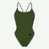 Women's Tie Back Swimsuit Scullings Army Green