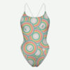 Fato de Banho Scullings Open Back Circulos Retro frente