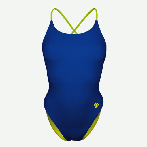 Women's Reversible Swimsuit Scullings Blue Yellow