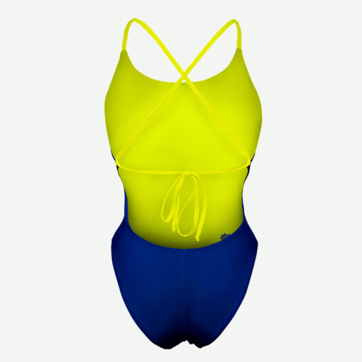 Women's Reversible Swimsuit Scullings Blue Yellow