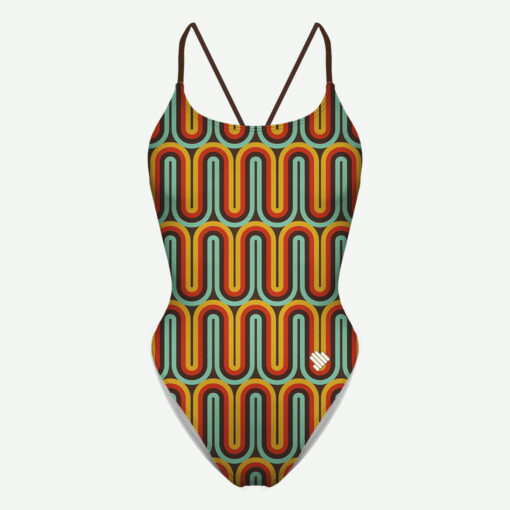 Fato de Banho Open Back Scullings Curvas Retro