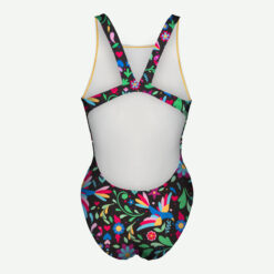 Fato de banho Scullings Floral Preto